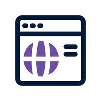 web browser dual tone icon vector