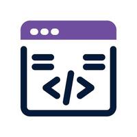 web programming dual tone icon vector