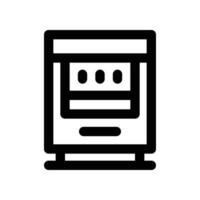 ticket machine line icon vector