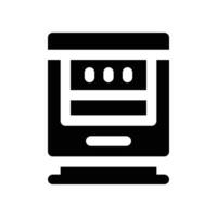 ticket machine solid icon vector