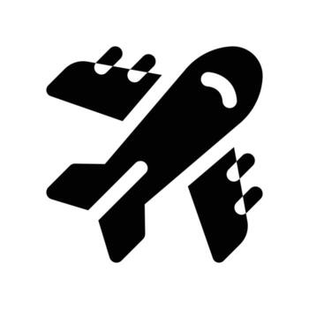 airplane solid icon vector