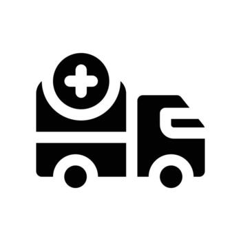 ambulancia sólido icono vector