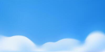 Sky blue background. Light white clouds on summer abstract clear day. Bright gradient pattern. Cloudy air sun weather nature texture. Meteorology sunny landscape horizon. Spring heaven backdrop vector