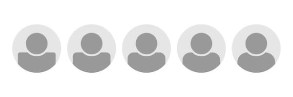 Gender neutral person avatar placeholder. Unrecognizable user profile icon. Generic default human silhouette. Social network account face circle. vector