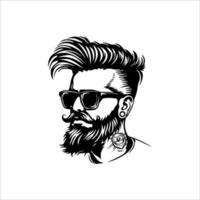 A man with a beard vector