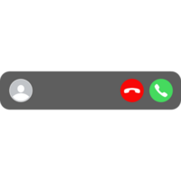 Smartphone call screen interface mockup. Accept and decline call icon. Calling screen. Phone Dial Symbols png