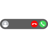 Smartphone call screen interface mockup. Accept and decline call icon. Calling screen. png