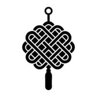a black and white image of a knot on a white background vector