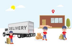 Loading Packages for Timely and Safe Transport vector