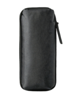 black zippered travel pouch for accessories and electronics with durable fabric design isolated background png