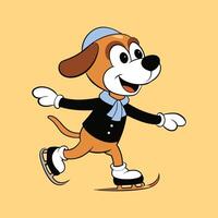 Skating By Color Background vector