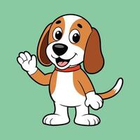 Crate Training a Beagle vector