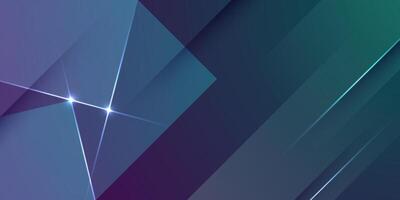 Abstract gradient dark purple and green color square overlap background for card graphics design. Simple background with light elements. vector