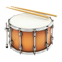 a snare drum two sticks on transparent background png