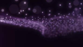 Elegant Purple Particle Wave with Bokeh Effect video