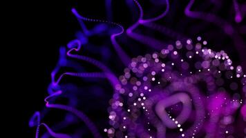 Purple and Violet Abstract Particle Loops with Soft Glow video