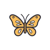 Small butterfly with intricate wing patterns vector