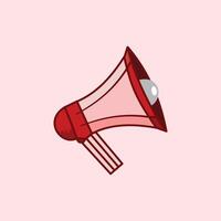 Megaphone icon. Loudspeaker symbol in flat Flat illustration of megaphone icon for web design. Graphic design template elements with promotional and marketing themes. vector