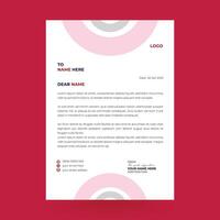 Letterhead Template design for your business with red color. vector