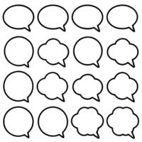 set of speech bubbles with white background vector