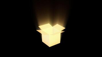 Mystery Box Rotating on a Transparent Background. Gift Box 3D. Seamless Loop. 4K video