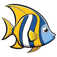Line Sketch of Fish with White Background vector