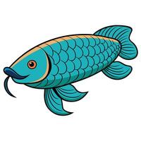 Elegant Marine Fish Illustration on White Background vector