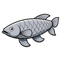 Flat Design Fish Icon with White Background vector
