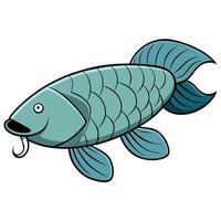 Simple Fish Icon with a White Background vector
