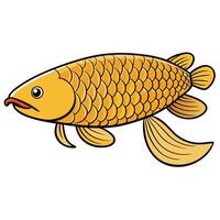 Clean and Simple Fish Art on White Background vector