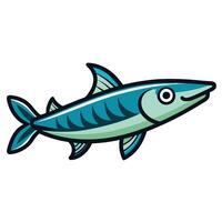 Fish Symbol with Simple White Background Design vector