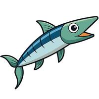 Tuna and Salmon Drawing with White Background vector