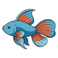 Outline of Fish in Format for Creative Use vector
