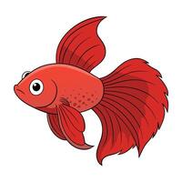 Salmon Drawing on Plain White Background vector