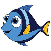 Line Drawing of Fish with Minimalistic Design vector