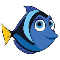 Marine Fish Illustration on White Background vector