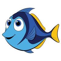 Fish Design with Clean White Background vector