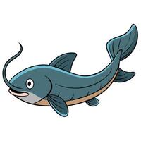 Simple Line Art of Fish for Digital Branding vector