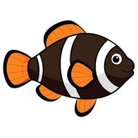 Clean Fish Outline on Plain White Background vector