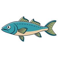 Line Drawing of Fish for Menus and Branding vector