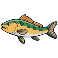 Stylish Fish Outline for Branding vector