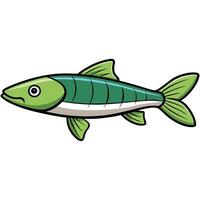 Gar Fish Icon for Marine Life Projects vector