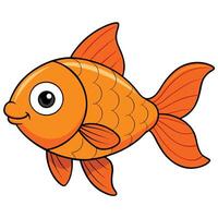 Goldfish Line Drawing for Kids Content vector