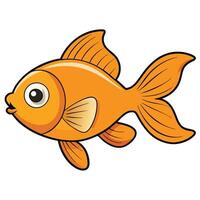 Goldfish Fish Outline Illustration for Oceanic Projects vector