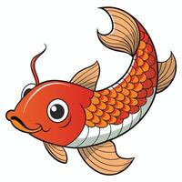 Koi Fish Sketch for Zen and Tranquility Themes vector