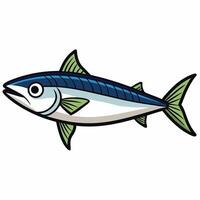 Mackerel Seafood Icon on White Background vector