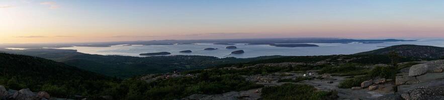 Sunset view from the highest point in Acadia National Park photo