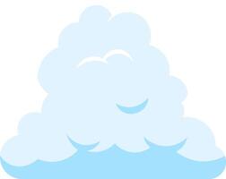 Cartoon cloud floating gently in the sky, creating a peaceful and dreamy atmosphere, ideal for children's illustrations or weather related projects vector