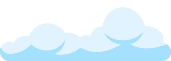 Light blue cumulus clouds are gently floating against a pristine white backdrop, creating a serene and peaceful sky background ideal for weather, nature, or tranquility themed projects vector