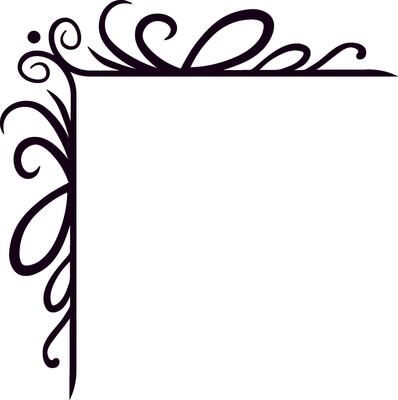 Hand drawn decorative corner border adds a touch of elegance, creating a sophisticated frame for invitations, announcements, or any design element requiring a refined flourish